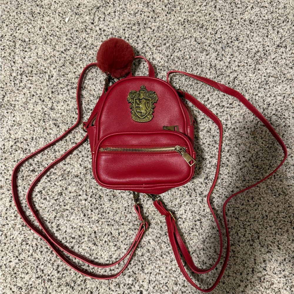 Harry Potter Gryffindor Red Backpack with Gold Emblem